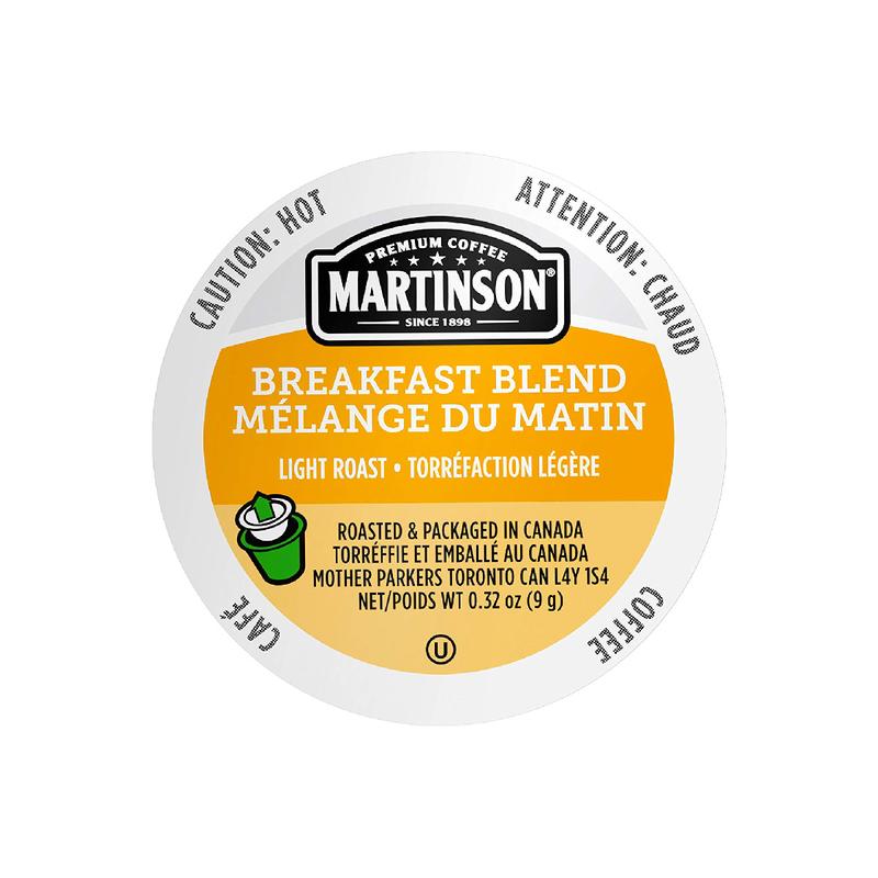 Martinson Coffee Breakfast Blend Single Serve Pods (Box of 24)